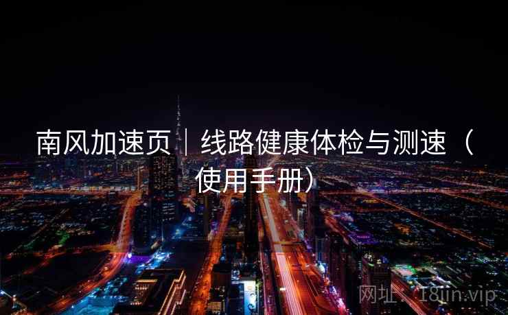 南风加速页｜线路健康体检与测速（使用手册）