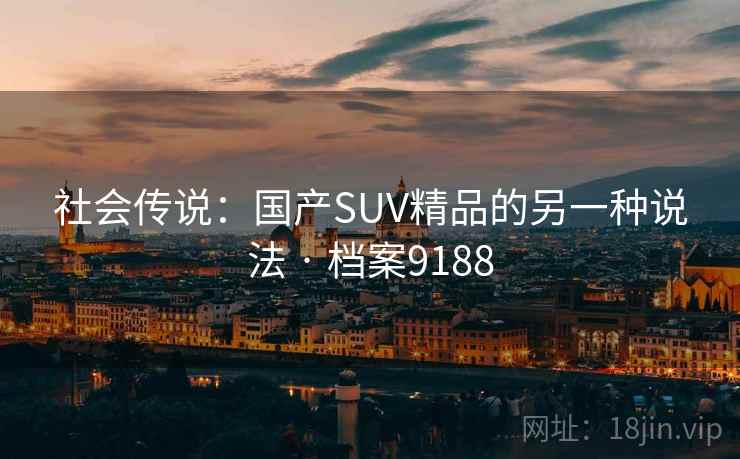 社会传说:国产SUV精品的另一种说法 · 档案9188